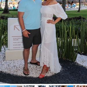 Vici 2 piece white skirt and top